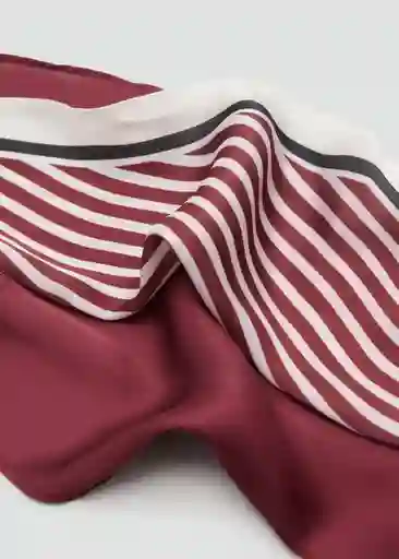 Pack Pañuelo Rhombus Granate Talla 99 Mujer Mango
