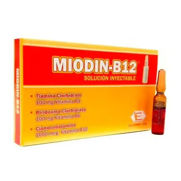 Cruz Verde Miodin B12 (0.5+50+50)mg/ml Sol Iny Caj X 6amp - Cruz Verde -
