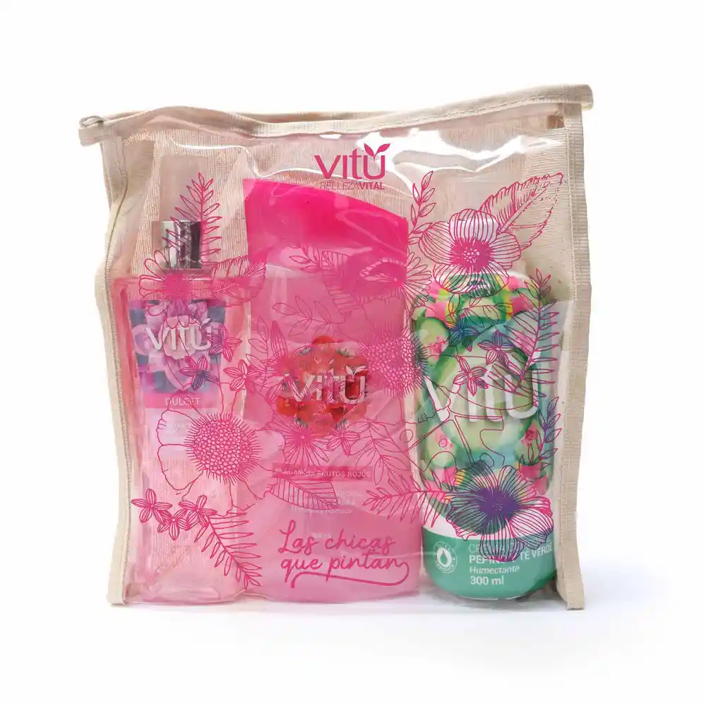 Vitú Kit Splash Dulcet + Crema Pepino y Té Verde + Jabón Frutos Rojos