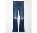 Jean Kick Boot Mujer en Color Azul Talla 8 LONG American Eagle