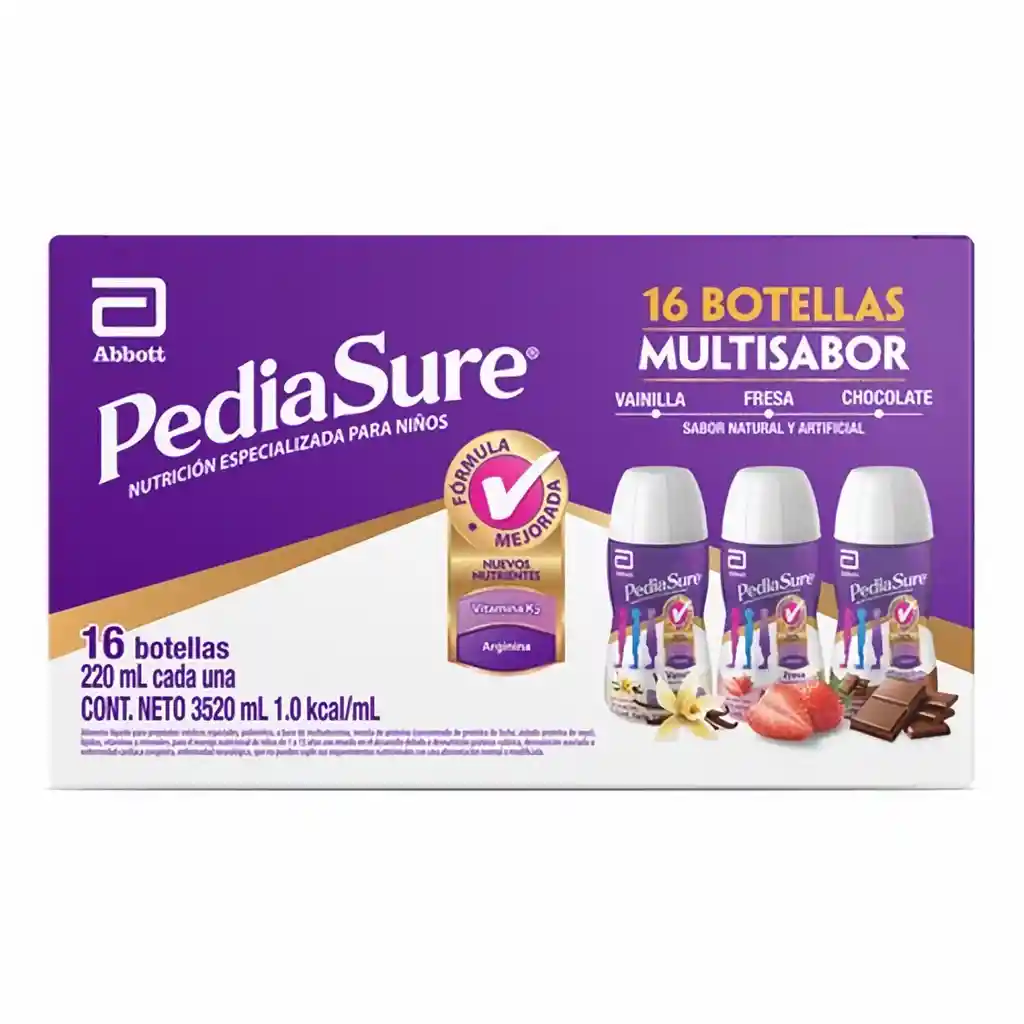 Pediasure Liquido Multisabor 220 ML pack x 16 Unidades