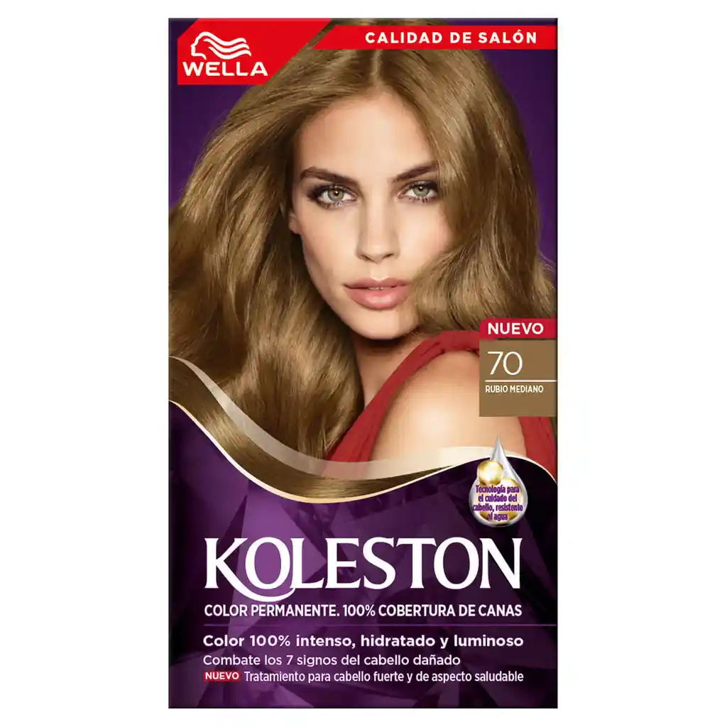 Koleston tinte capilar rubio mediano