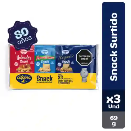 Snack de Queso X 3 Un