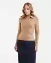 Camiseta Essential Polo Cafe Rubio Medio Talla XS Chevignon