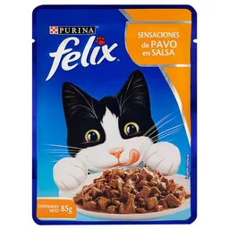 Felix Alimento para Gato Adulto con Sabor a Pavo en Salsa