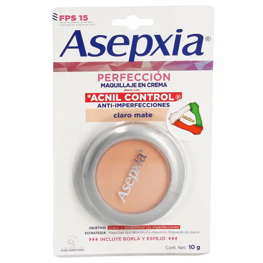 Asepxia Maquillaje Claro Mate