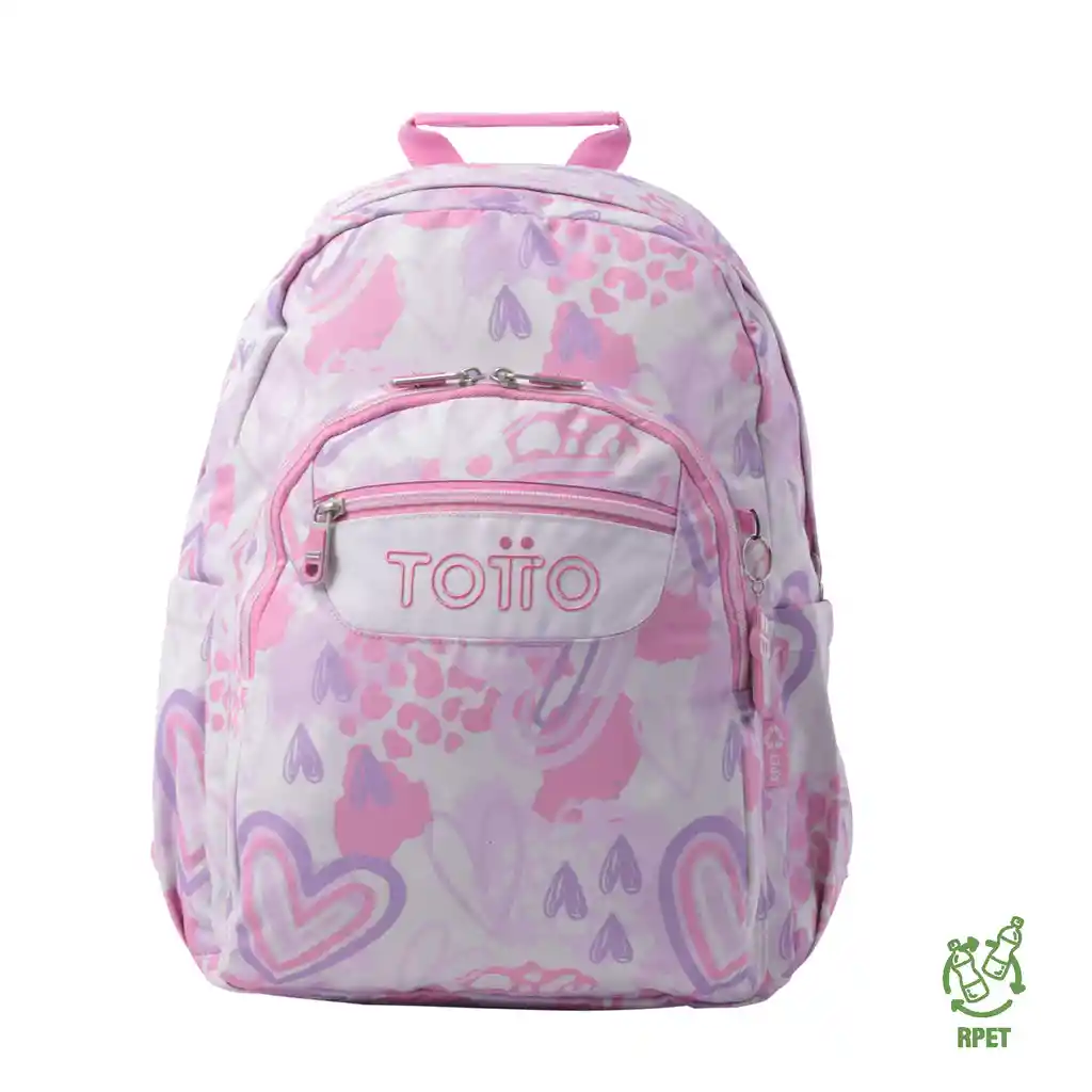Morral Juvenil Porta Pc 14" Acuarela Blanco