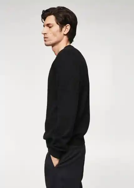 Saco Jersey Cash Antracita Talla L Hombre Mango