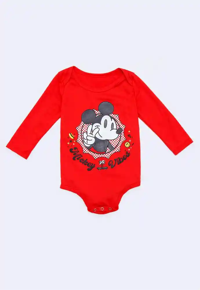 Body Manga Larga 0/3 Meses-rojo