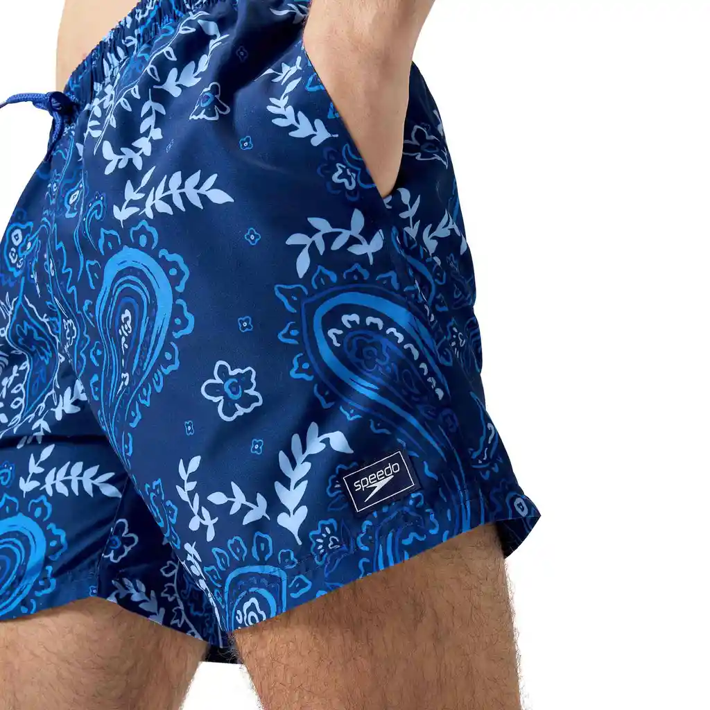 Pantaloneta Printed Leisure 16 Pulgadas V2 Hombre Azul-l