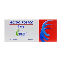 Ecar Ácido Fólico (5 mg)