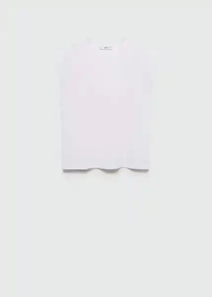 Camiseta Viri Blanco Talla L Mujer Mango