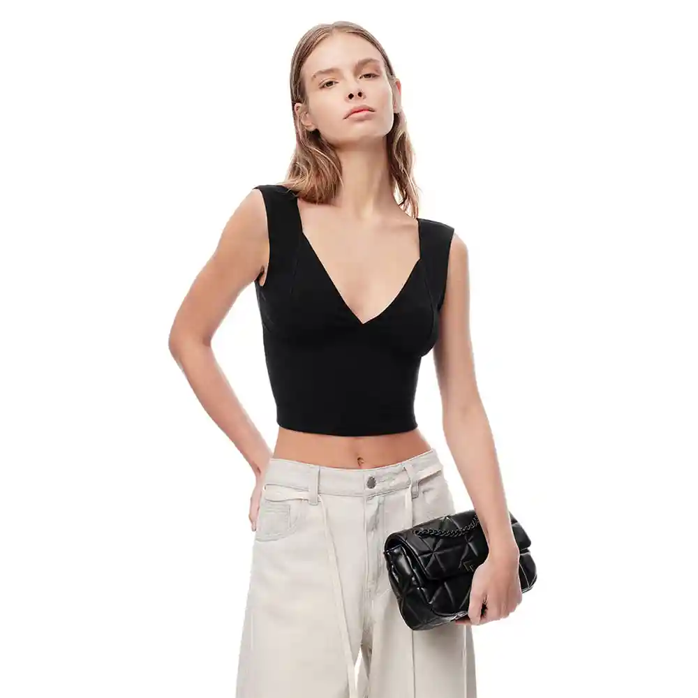 Camiseta Manga Sisa en Algodón Femenino Liyeq Gef Talla M