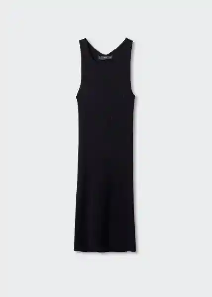 Vestido Pasi Negro Talla 18 Mujer Mango