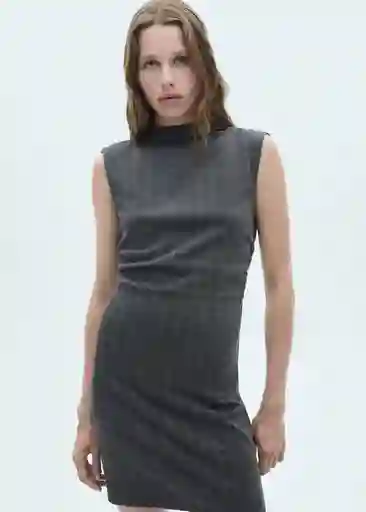 Vestido Marshal Gris Talla L Mujer Mango