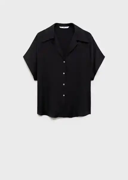 Camisa Sassa Negro Talla M Mujer Mango