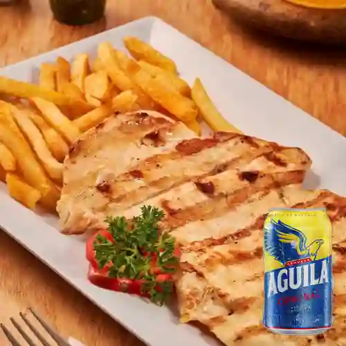 Combo Pechuga a la Parrilla + Aguila Orig Lta 330ml
