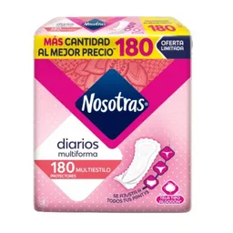 Protectores Nosotras Diarios Multiestilo (180 Und)