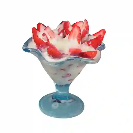 Fresas con crema pequeñas