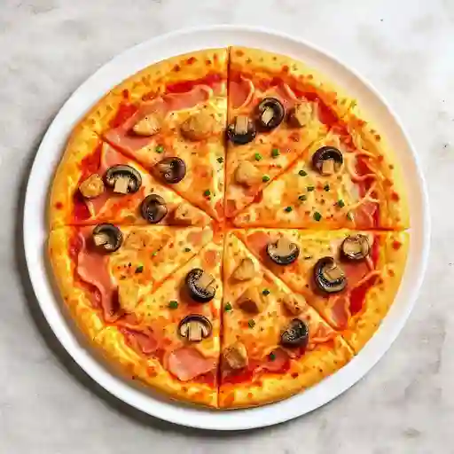 Pollo champiñon pizza