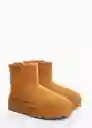 Botines Pineda Camel Talla 37 Mujer Mango