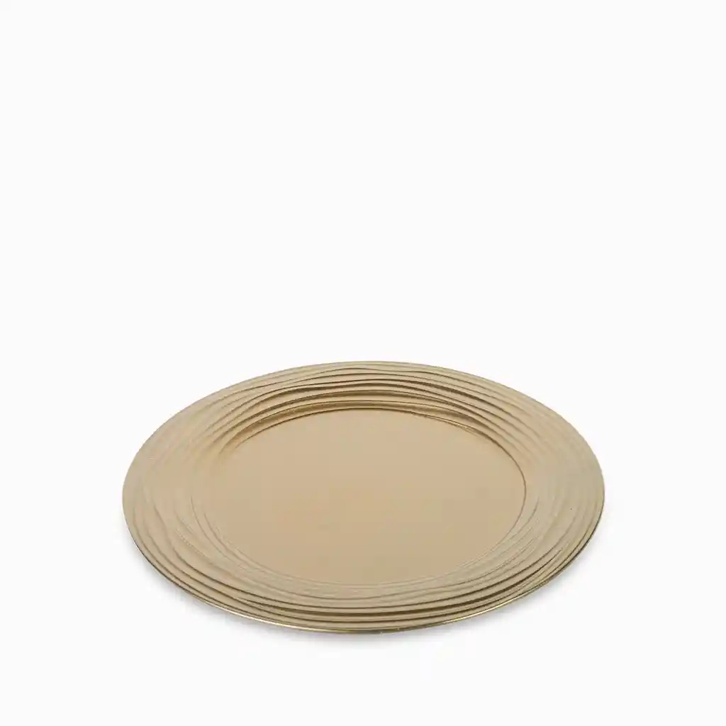 Plato Base Dahlia Dorado Ambiente Gourmet
