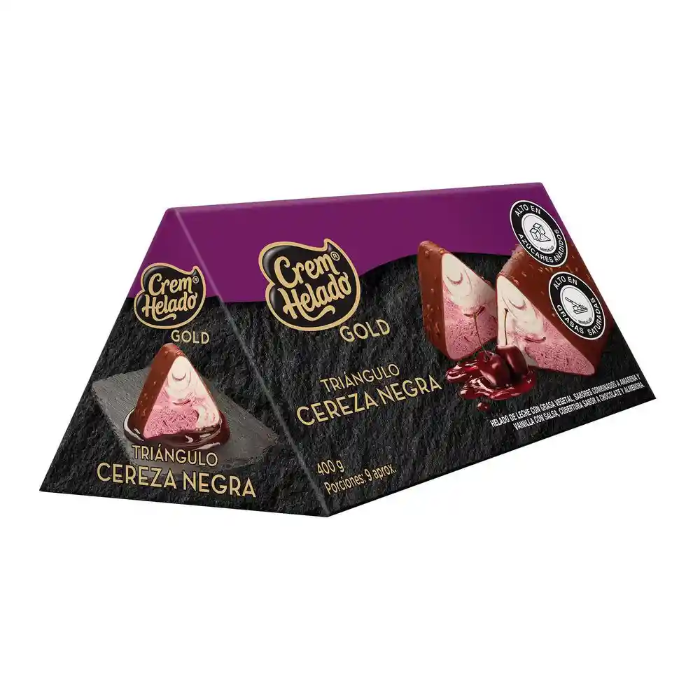  Crem Helado Triangulo Cereza Negra Helado 
