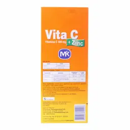 Vita C Mk Vitamina en Tabletas Masticables con Sabor a Naranja y sin Azúcar