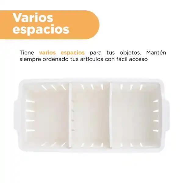 Canasta Organizador Con Divisores Blanco M Miniso