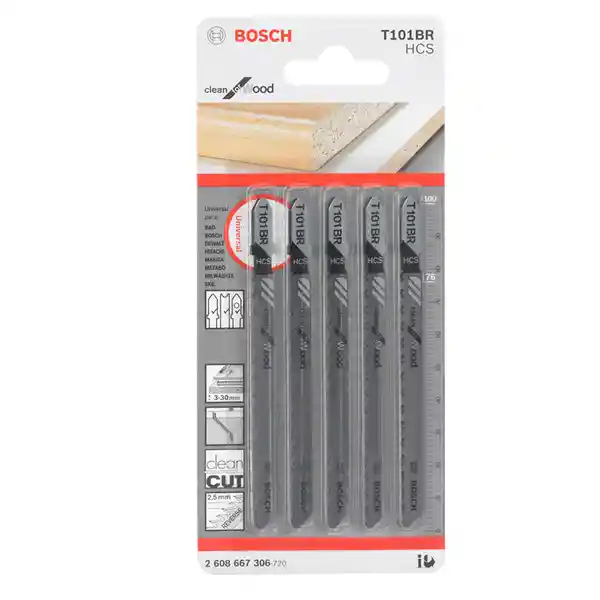Bosch Hojas Sierra de Calar Clean for Wood T101BR