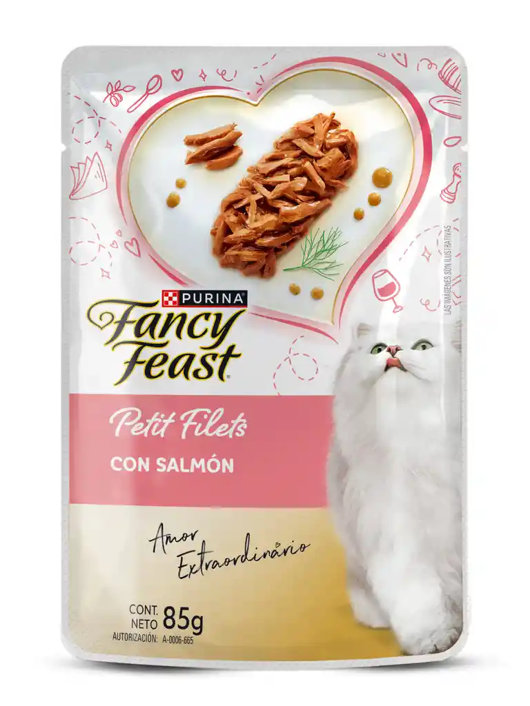 Comida húmeda para gato Purina Fancy Feast Petits Filets sabor a salmón x 85gr