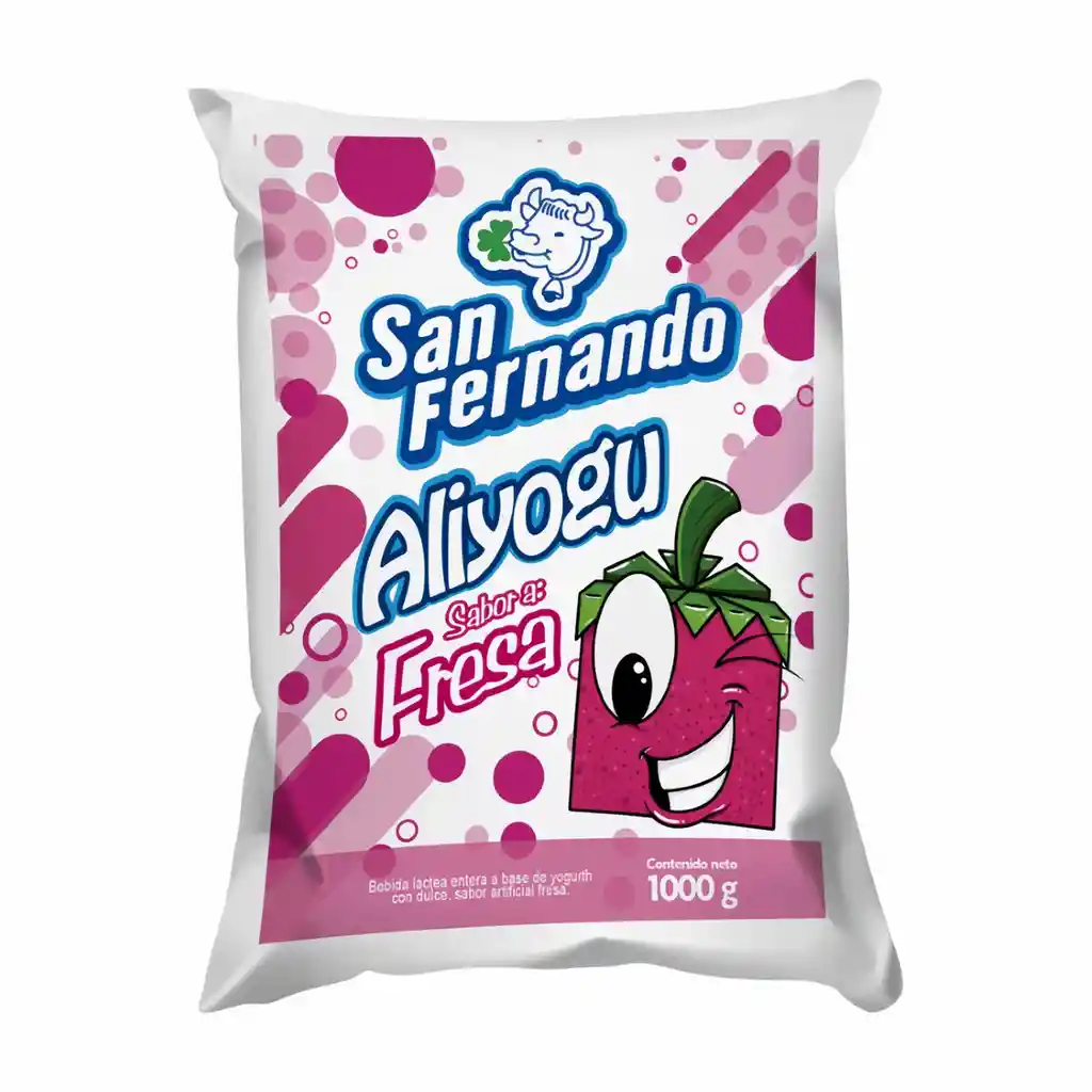 San Fernando Bebida Láctea Fresa Bolsa