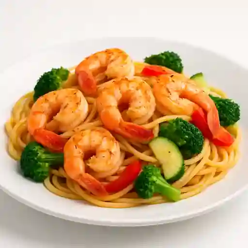 Espaguettis con Camarones