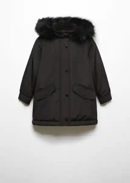 Abrigo Anorak Rita Negro Talla 12 Niña Mango