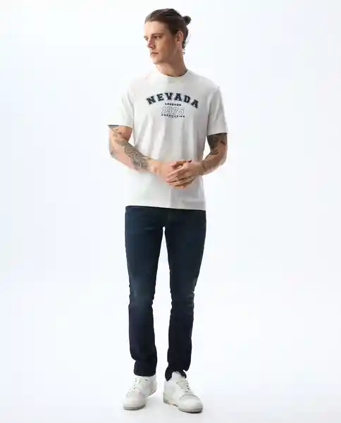 Camiseta Hombre Crudo Talla M 841G023_CRU110606 Americanino