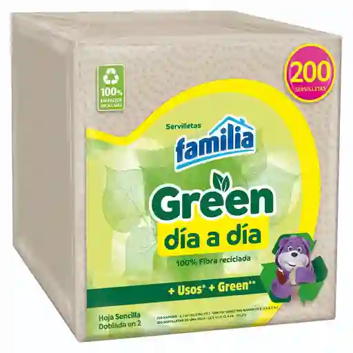 Servilletas Familia Green Día Día (200 Und)