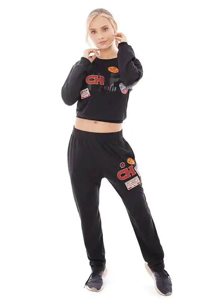 Buzo Deportivo Mujer L-negro