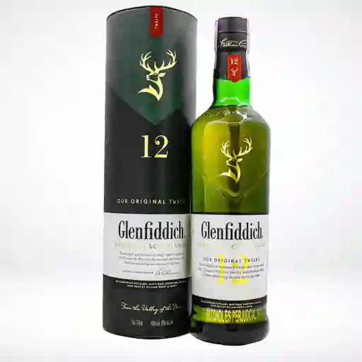 Whisky Glenfidich 12 Años X750 ml