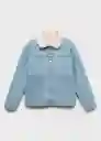Chaqueta Cazadora Lisa Tejano Claro Talla 10 Niña Mango