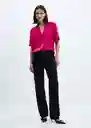 Camisa Sassa Fucsia Talla 26 Mujer Mango