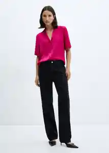 Camisa Sassa Fucsia Talla 26 Mujer Mango