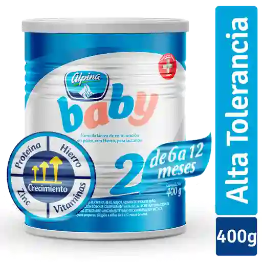 Fórmula Infantil Alpina Baby Básica Etapa 2 Tarro 400g