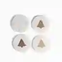 Set Portavaso Árbol Navidad Mármol Ambiente Gourmet