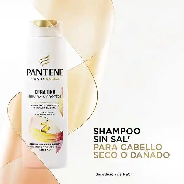 Pantene Shampoo Sin Sal Keratina 300 mL