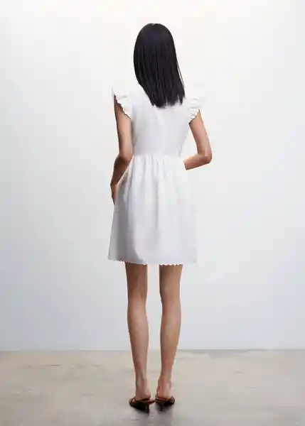 Vestido Cannes-H Blanco Talla S Mujer Mango