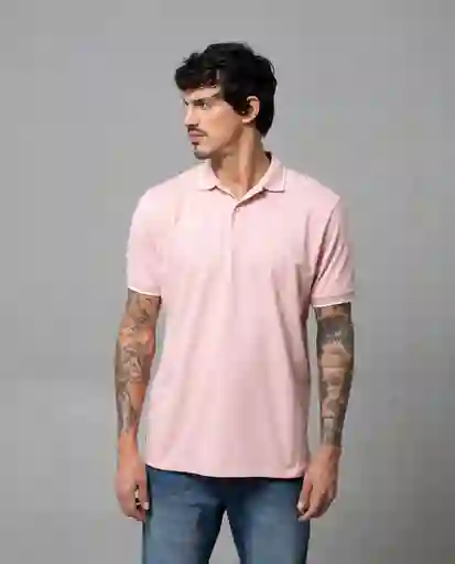 Camiseta Polo Iconica Hombre Rosa Meloso Medio T S 34657 Rifle