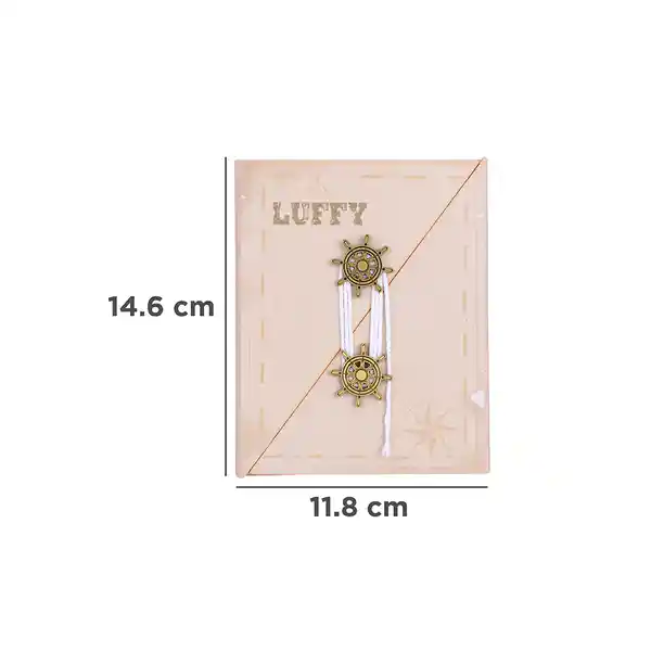 Libreta Tipo Sobre Con Botón 80 Hojas Luffy One Piece Miniso