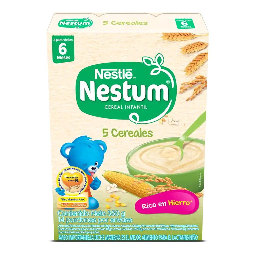 Cereal infantil NESTUM 5 Cereales x 350g