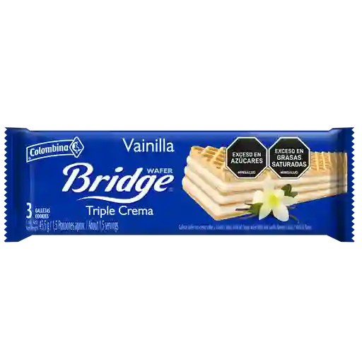 Galletas Bridge Wafer Vainilla Tri.crema