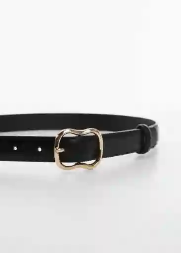 Cinturón Mola Negro Talla L Mujer Mango